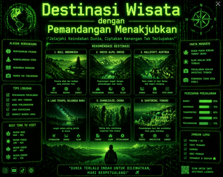 Destinasi Wisata dengan Pemandangan