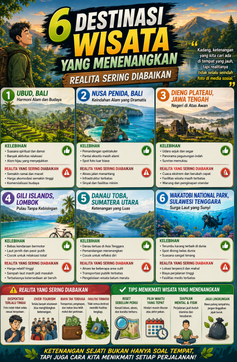 6 Destinasi Wisata yang Menenangkan