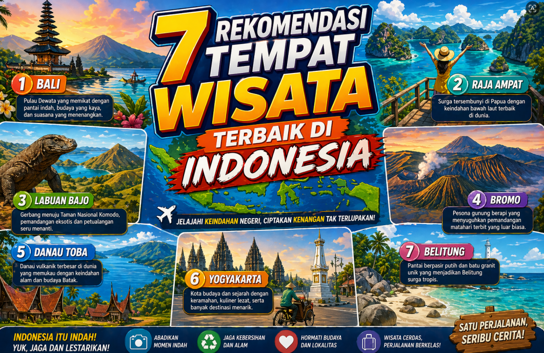 7 Rekomendasi Tempat Wisata