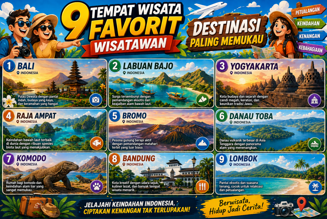 9 Tempat Wisata Favorit