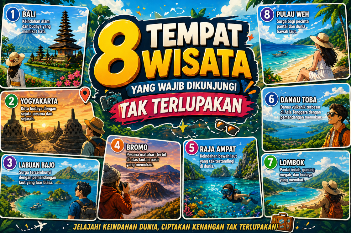 8 Tempat Wisata yang Wajib