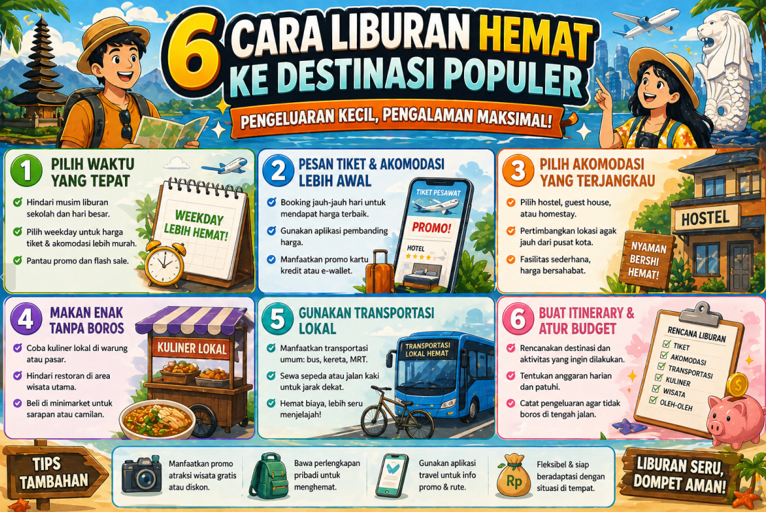 6 Cara Liburan Hemat