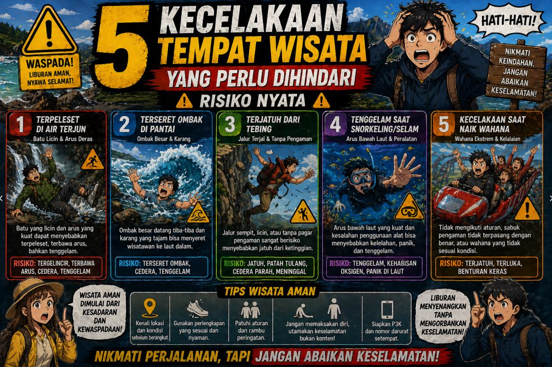 5 Kecelakaan Tempat Wisata