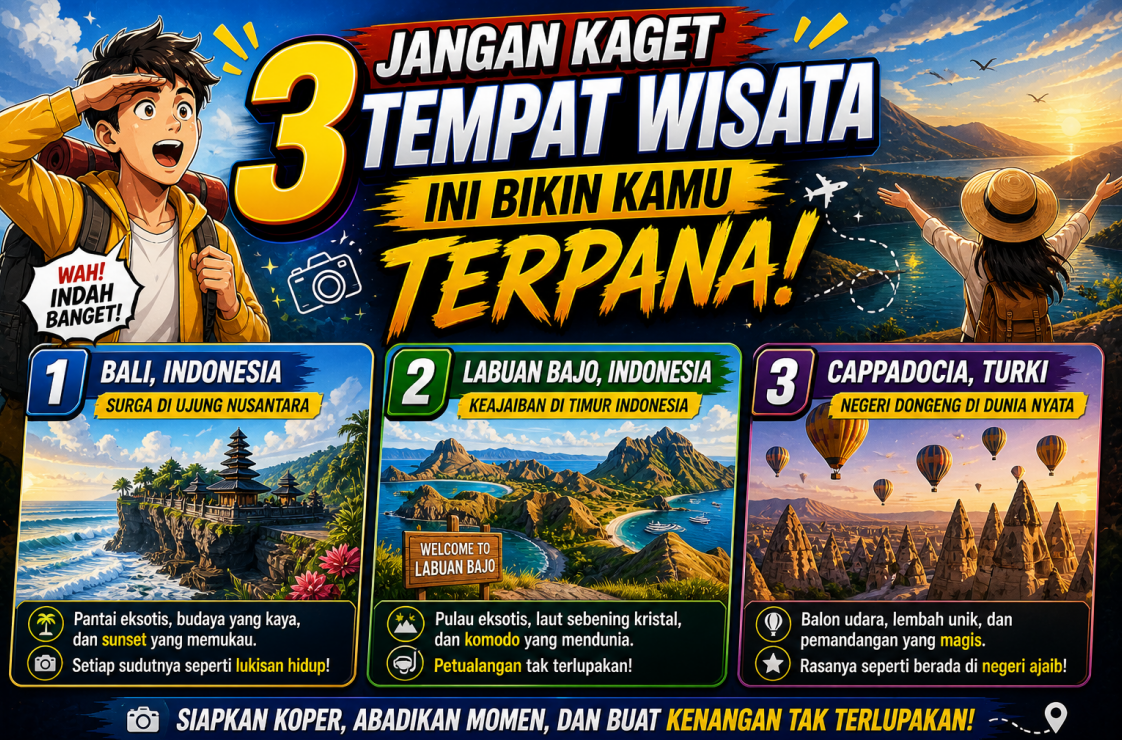 Jangan Kaget 3 Tempat Wisata