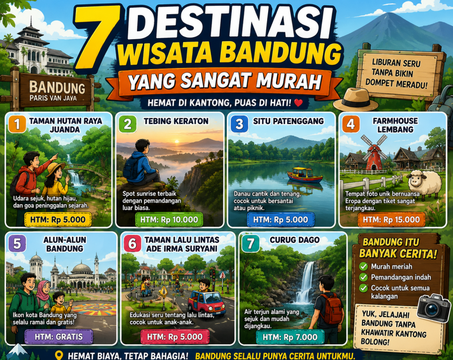 7 Destinasi Wisata Bandung