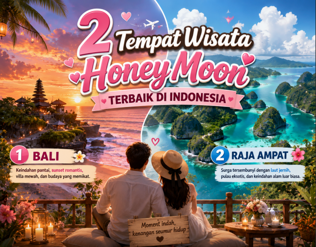 2 Tempat Wisata Honey Moon Terbaik di Indonesia