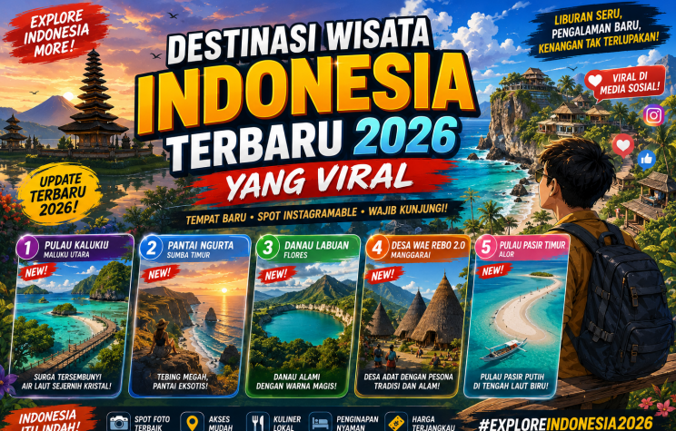 Destinasi Wisata Indonesia Terbaru 2026 yang Viral