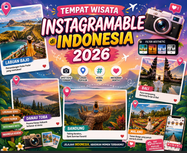 Tempat Wisata Instagramable di Indonesia 2026