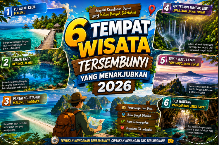 6 Tempat Wisata Tersembunyi