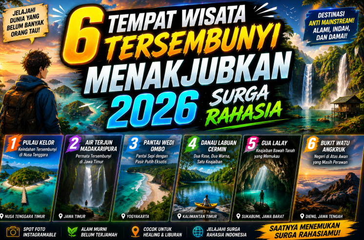 6 Tempat Wisata Tersembunyi Menakjubkan 2026 Surga Rahasia