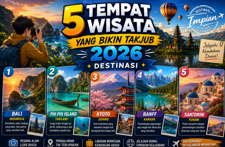 5 Tempat Wisata yang Bikin Takjub 2026 Destinasi Spektakuler