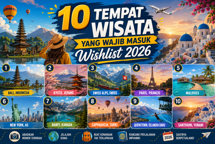10 Tempat Wisata yang Wajib