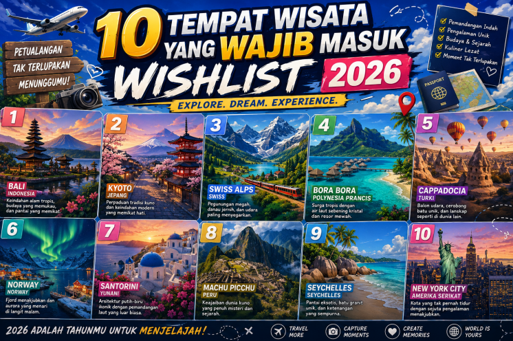 10 Tempat Wisata yang Wajib
