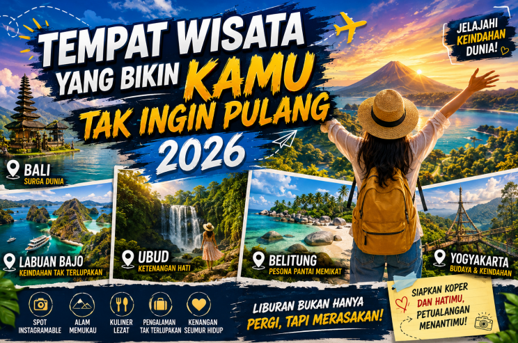 Tempat Wisata yang Bikin Kamu Tak Ingin Pulang 2026