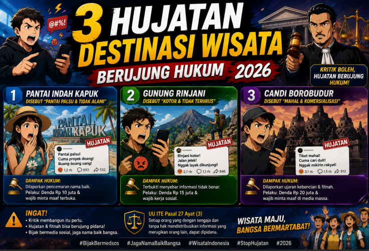3 Hujatan Destinasi Wisata