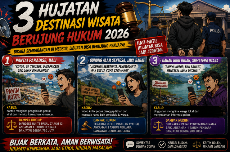 3 Hujatan Destinasi Wisata Berujung Hukum 2026