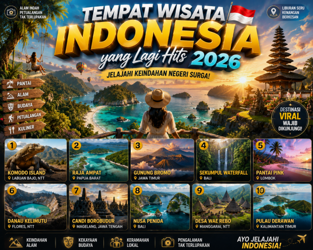 Tempat Wisata Indonesia yang Lagi Hits 2026