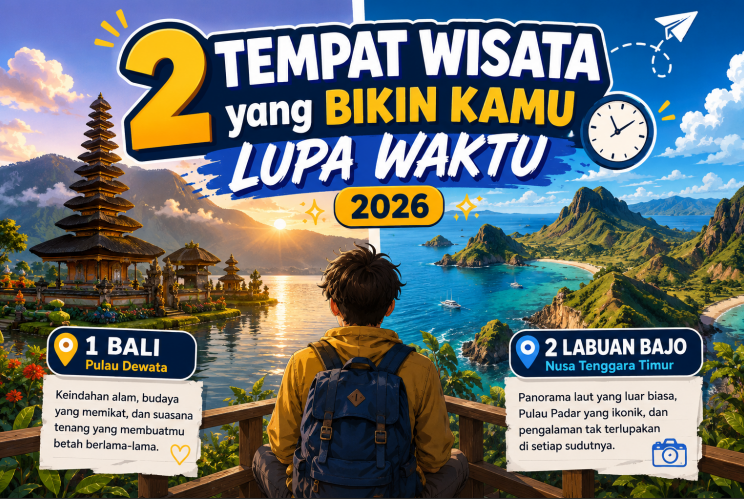2 Tempat Wisata yang Bikin Kamu Lupa Waktu 2026