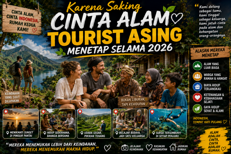 Karena Saking Cinta Alam Tourist Asing Menetap Selama 2026