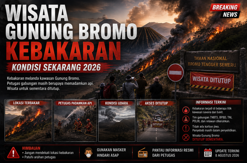 Wisata Gunung Bromo Kebakaran Kondisi Sekarang 2026