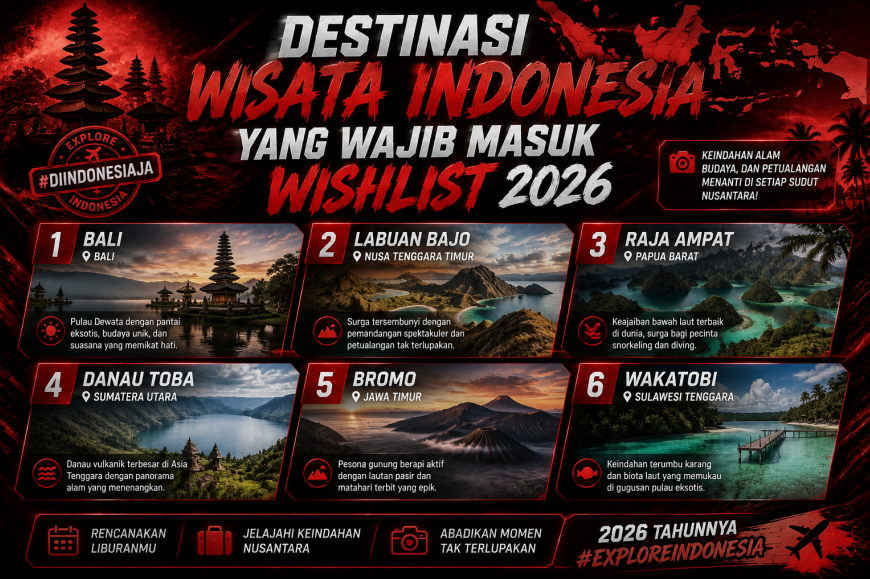 Destinasi Wisata Indonesia yang Wajib Masuk Wishlist 2026