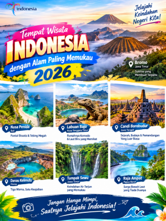 Tempat Wisata Indonesia dengan Alam Paling Memukau 2026
