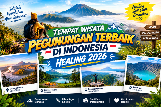 Tempat Wisata Pegunungan Terbaik di Indonesia Healing 2026