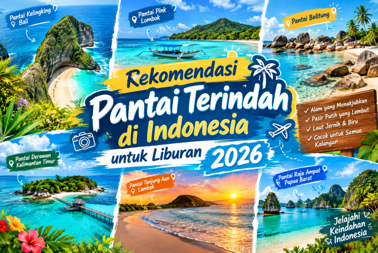 Rekomendasi Pantai Terindah di Indonesia untuk Liburan 2026
