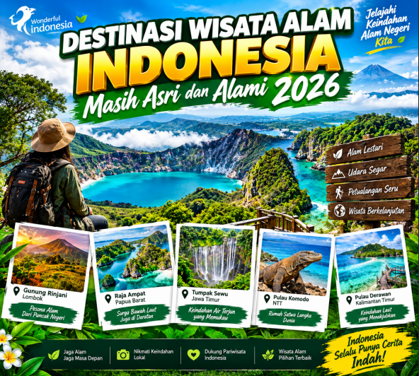 Destinasi Wisata Alam Indonesia Masih Asri dan Alami 2026